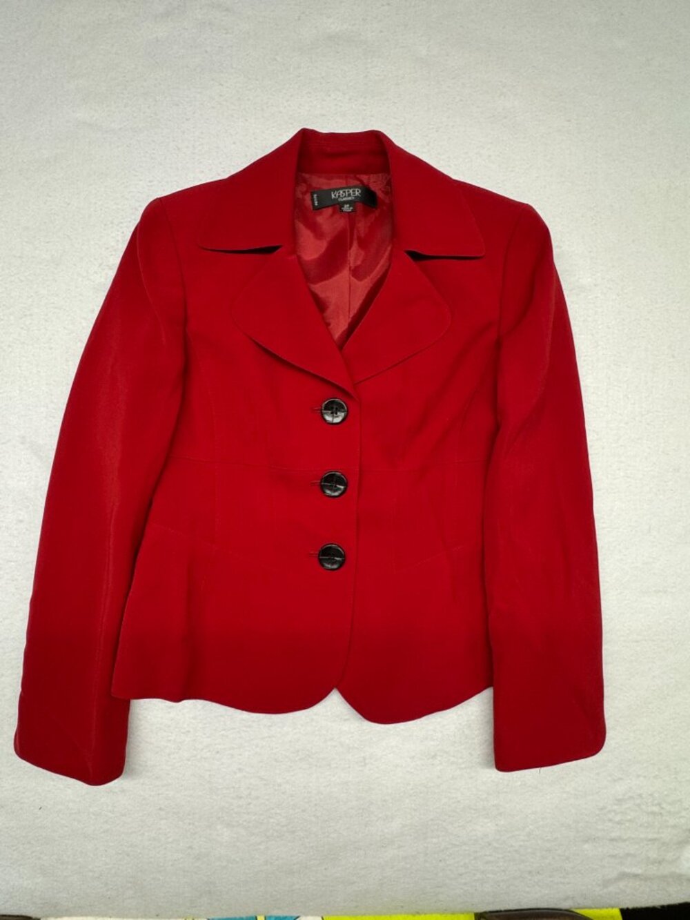 Kasper Classics Size 2 Petite Red Blazer